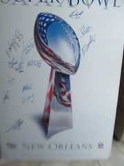 HUGE NEW ENGLAND PATRIOTS AUTOGRAPH 2002 SUPER BOWL TEAM POSTER, Football, GIFT