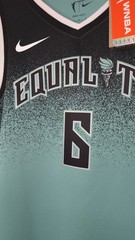 NWT New York Liberty WNBA Natasha Howard Women Large Rebel Edition Green Jersey