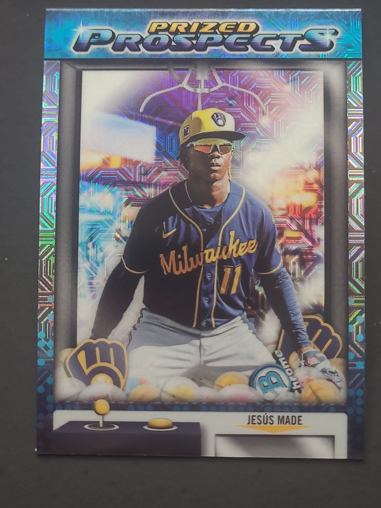 2025 Bowman Chrome Draft Prized Prospects Jesus Made Mojo Refractor Brewers