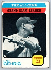 1973 Topps All-Time Leaders #472 Lou Gehrig Yankees HOF