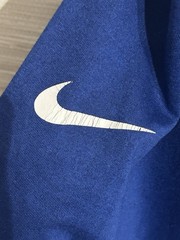 Nike NFL New York Giants DriFit Long Sleeve Shirt Mens Large Royal Blue Training