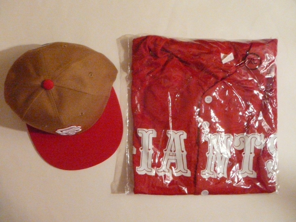 NEW SAN FRANCISCO SF GIANTS 49ERS FORTY-NINERS X-LARGE JERSEY & HAT/CAP, SGA