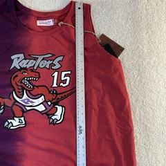 Vince Carter Toronto Raptors NBA Mitchell & Ness TieDye Tank Top Purple/Red 2XLB