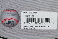 NEW ERA 9FIFTY BASIC SNAPBACK HAT CAP MLB DETROIT TIGERS BLACK/WHITE ADULT MENS