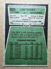 JIM HART AUTOGRAPHED 1975 TOPPS FOOTBALL CARD # 510 ST. LOUIS CARDINALS