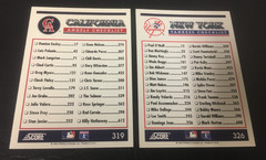 1994 Score Baseball Stadium View Team Checklist Cards 20+ Angels Tigers See List