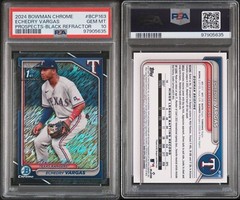 2024 Bowman Chrome Prospects Black Refractor #BCP-163 Echedry Vargas /10 PSA 10