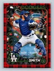 2024 Topps Holiday Red Plaid #H77 Will Smith Los Angeles Dodgers (A)