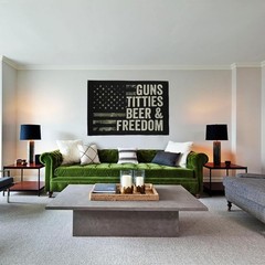 Guns Titties Beer & Freedom Flag 3×5 Ft 36 inches by 60 inches, Colorful