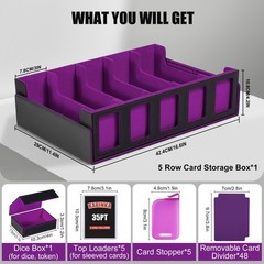 5 Row 3900+ Trading Card Storage Box with Commander Display