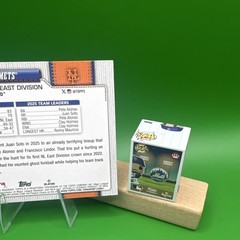 Topps 2026 Series 1 #291 New York Mets Team Card and Francisco Lindor Bitty Pop!