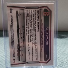 2025 Bowman Chrome Green 1st Justin Gonzales BCP-141 Serial /399 Red Sox