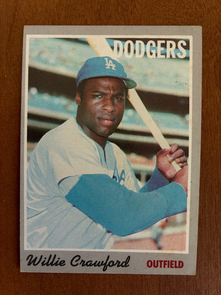 1970 Topps Baseball Card #34 Willie Crawford Los Angeles Dodgers