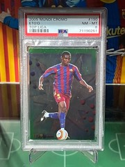 2 PSA Lot Samuel Eto&rsquo;o 2005-06 Mundi Cromo Top Liga + 2005 Panini Megacraques