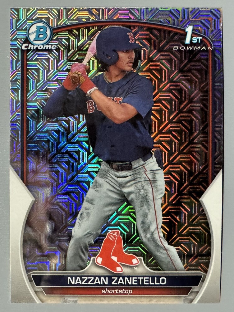 2023 Bowman Draft Chrome Nazzan Zanetello 1st Asia Refractor Mojo #BDC-3 Rare!