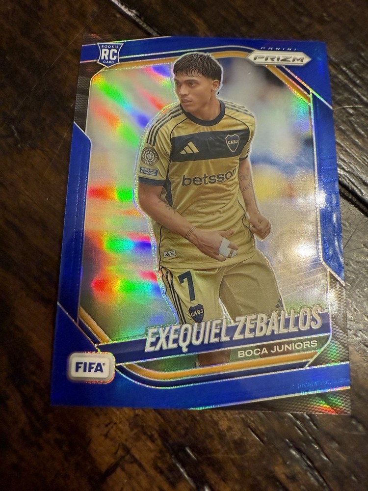2025-26 Panini Prizm FIFA Exequiel Zeballos #174 Blue /199 Boca Juniors