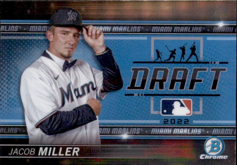 2022 BOWMAN CHROME DRAFT NIGHT INSERT MIAMI MARLINS – JACOB MILLER #BDN-7
