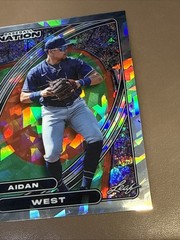 AIDAN WEST RC 2026 LEAF BASEBALL NATION #3 Silver CRYSTAL Cracked Ice /65