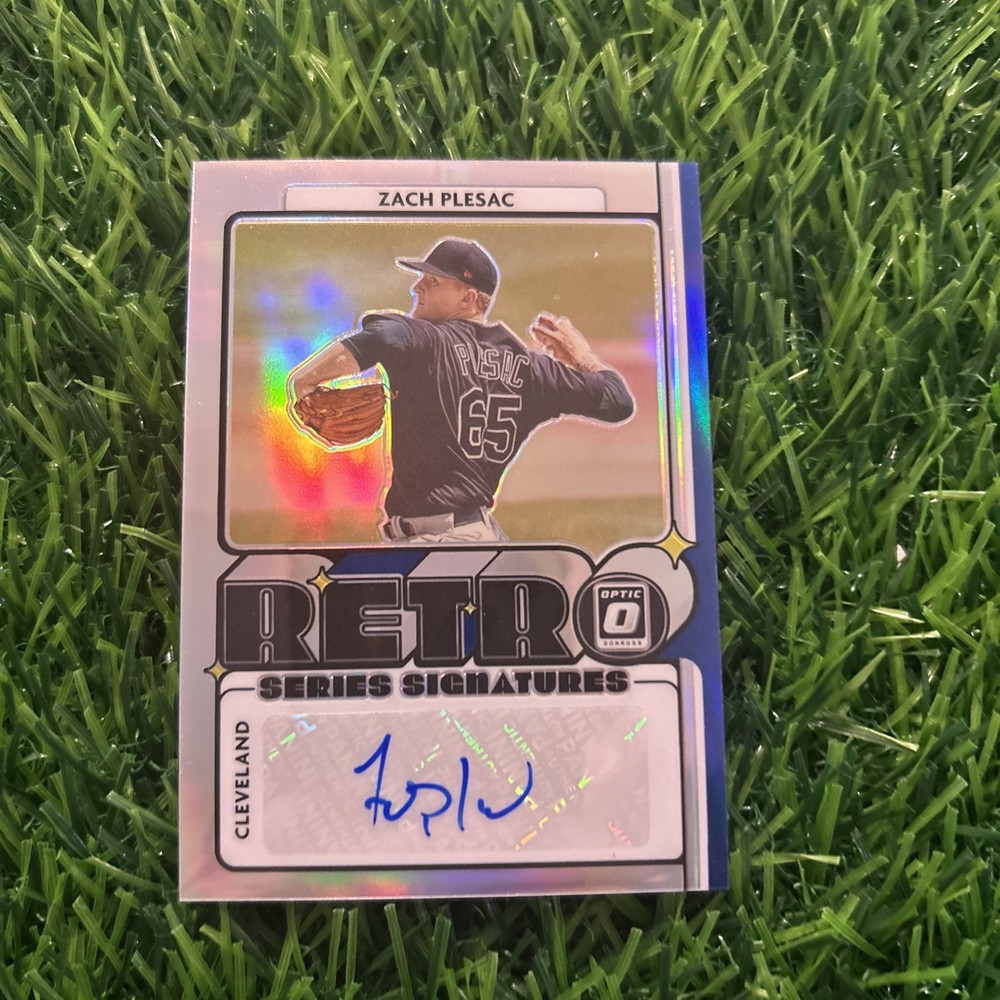 Zach Plesac 2021 Optic Retro Signature Series Auto Silver Prizm Guardians C3