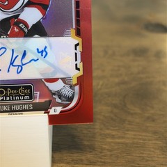Luke Hughes Opeechee Platinum 25-26 red Rainbow Autographs