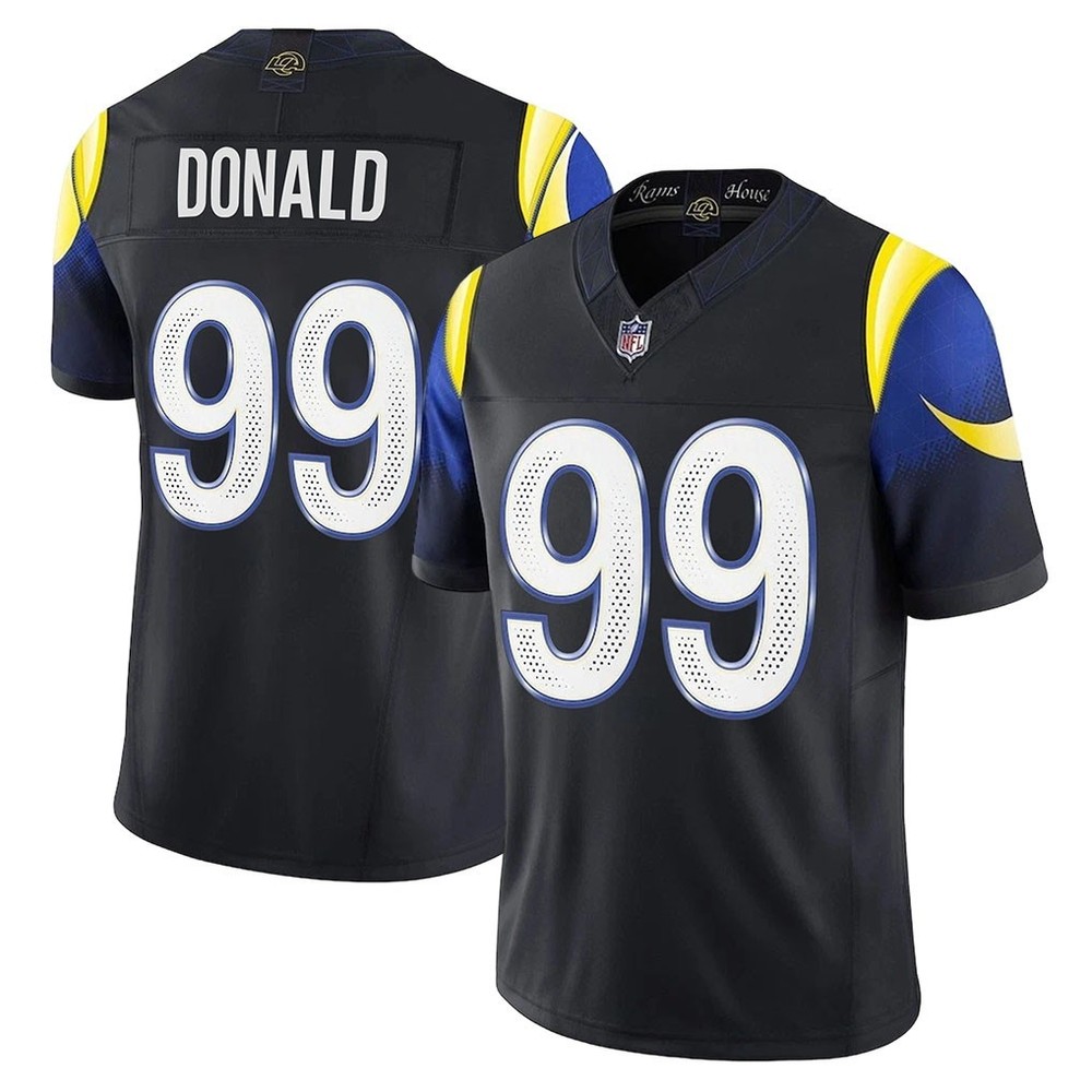 New NWT Men&rsquo;s Rams #99 Aaron Donald Limited Game Player All Stitched Jersey All=