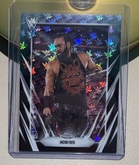 2026 WWE TOPPS CHROME LOGOFRACTOR JACOB FATU BLACK /10