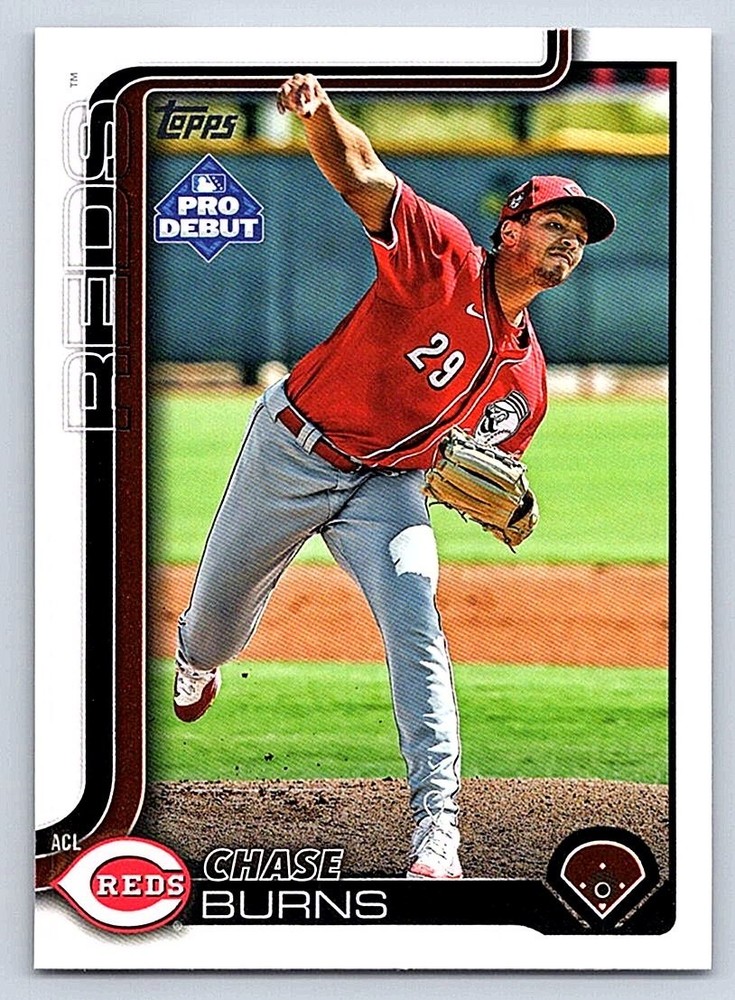 CHASE BURNS REDS 2025 TOPPS PRO DEBUT #PD-169