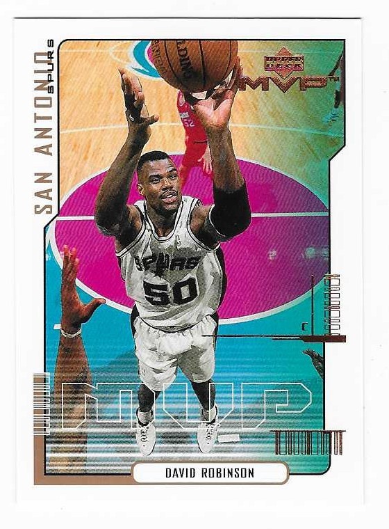 2000-01 Upper Deck MVP David Robinson San Antonio Spurs Basketball Card #153 HOF