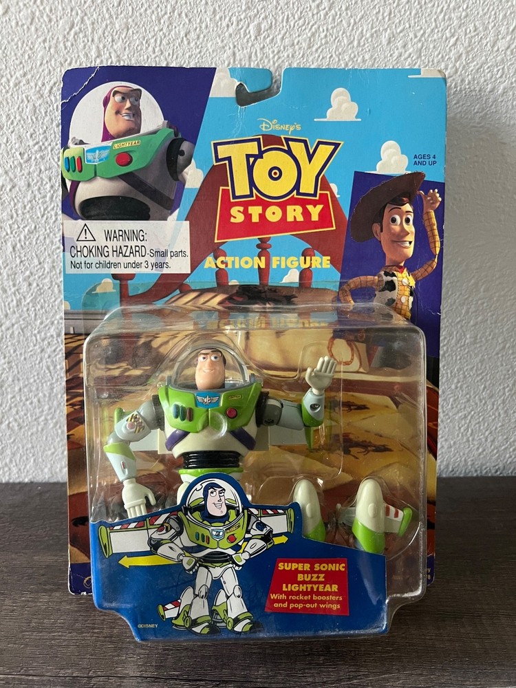 Toy Story 1995 Super Sonic Buzz Lightyear Action Figure In Box Pixar Disney