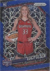 2025 Panini Prizm WNBA – Rookie Variation Lucy Olsen #145 Blue Velocity Prizm…