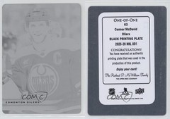 2025-26 Upper Deck Series 1 Printing Plate Black 1/1 Connor McDavid #63 07gg