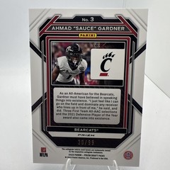 2023 Panini Prizm Draft Picks – Ahmad Gardner #3 Blue Ice Prizm /99. Bb1.7