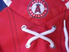 Los Angeles Angels of Anaheim #26 Long Sleeve tie up Hockey Jersey 2XL 2026 SGA