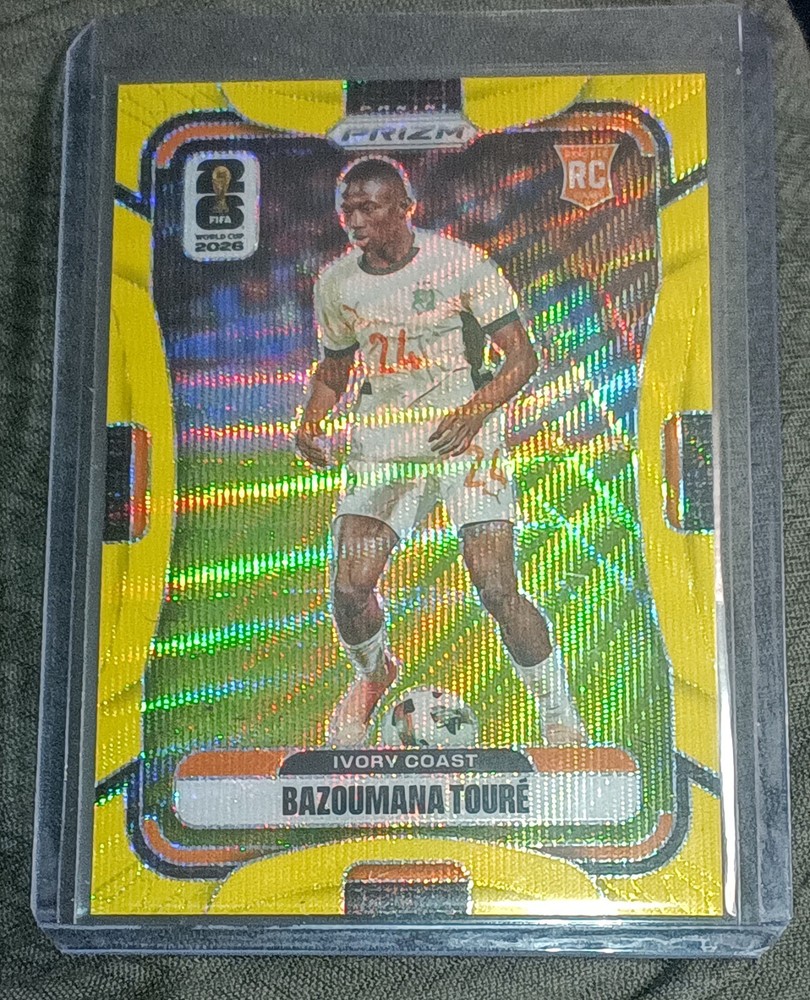 2026 Panini Prizm Fifa World Cup Bazoumana Toure Fluorescent Yellow Wave 161/180