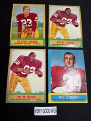1963 Topps Football Cards 1-170 (P-NM) – You Pick – Complete Your Set