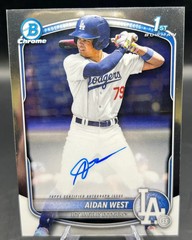 2025 Bowman Chrome Prospects Aidan West Autograph Los Angeles Dodgers
