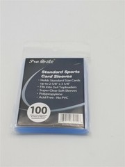 Pack of 100 Pro Safe Standard Sports Trading Card Soft Clear Poly Sleeves