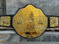 BIG GOLD World Heavyweight Championship Replica Tittle Belt 2MM Brass Adult Size