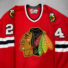 VINTAGE Chicago Blackhawks Jersey Mens 52 Nike Center Ice Bob Probert Fight Stra