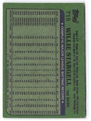 1982 Topps #715 Willie Stargell