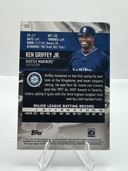 2021 Stadium Club #223 Ken Griffey Jr. 2919 MLB Seattle Mariners