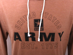 NEW US Army Black Knights Blue 84 Brown Hoodie Pullover LS Sweatshirt Men&rsquo;s L