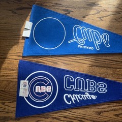 Lot Or 2Chicago Cubs Luxury Wool Blend Felt Pennant Winning Streak Sports MLB