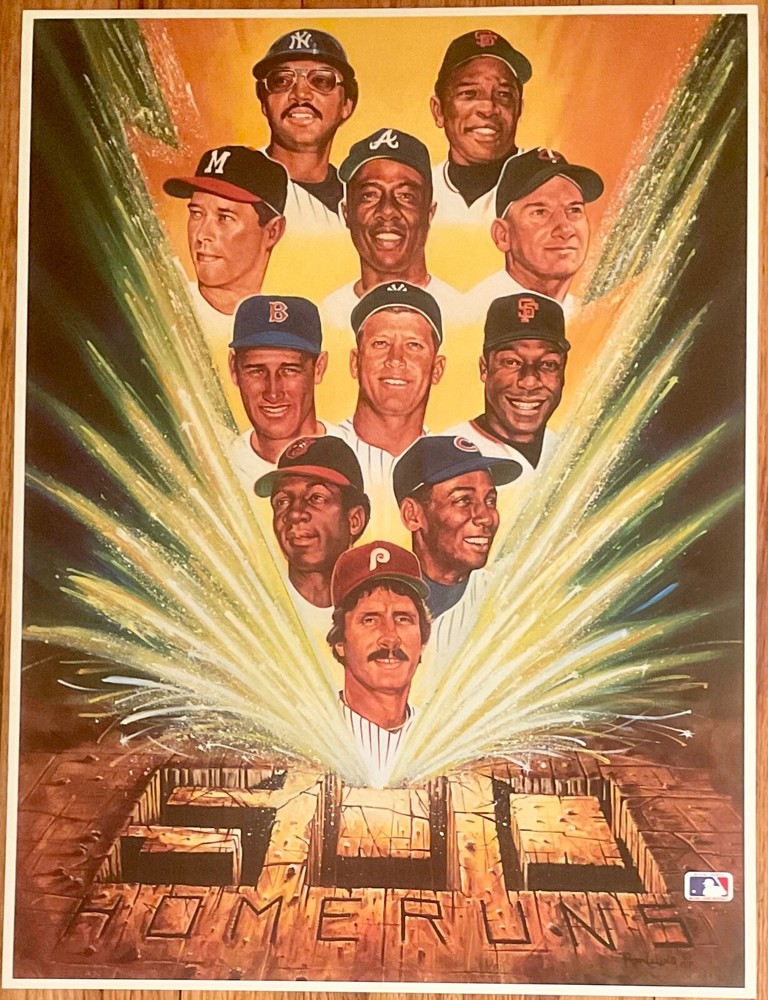 Ron Lewis~500 Homeruns Photo 18×24 Print Mantle~Aaron~Mays~Williams