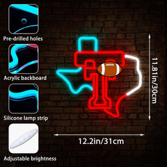 University Neon Sign for Wall Decor University Football Neon Light Man Cave | Di