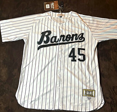 Authentic Classics Birmingham Barons Pinstripe Baseball Jersey Jordan #45 XL