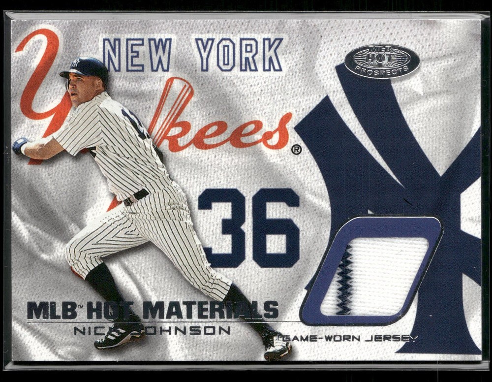 2002 Fleer Hot Prospects #HM-NJ Nick Johnson MLB Hot Materials YANKEES