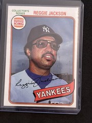 Topps 1980 Burger King Pitch, Hit & Run Reggie Jackson Yankees #17 Base