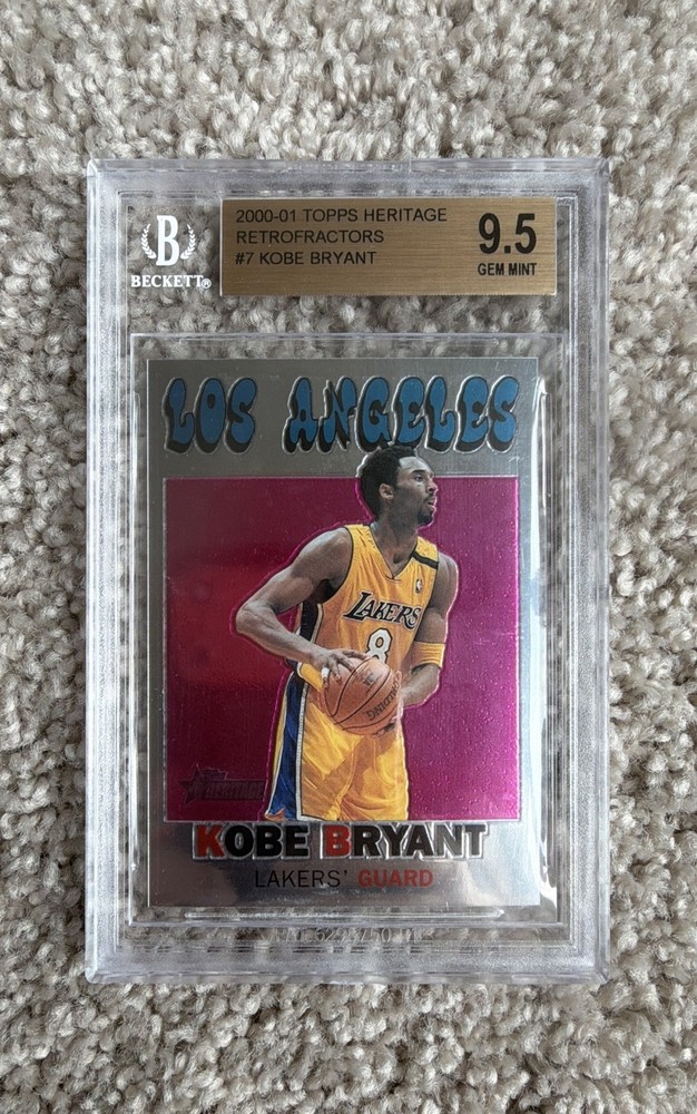 2000-01 Topps Heritage-Kobe Bryant #7 Retrofractors/272 Beckett 9.5-3 9.5 Subs