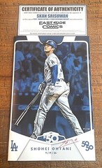 FAME: SHOHEI OHTANI #1 COMIC SKAN SIGNED COA TOPPS 50/50 BLUE VARIANT LTD 150